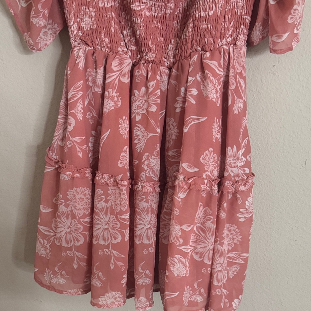 Justify Floral Red Mini Dress - Picture 4 of 4